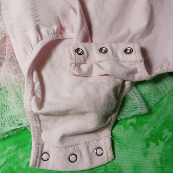 Little Me Girl's Pink Tulle Onesie Dress - Picture 5 of 8